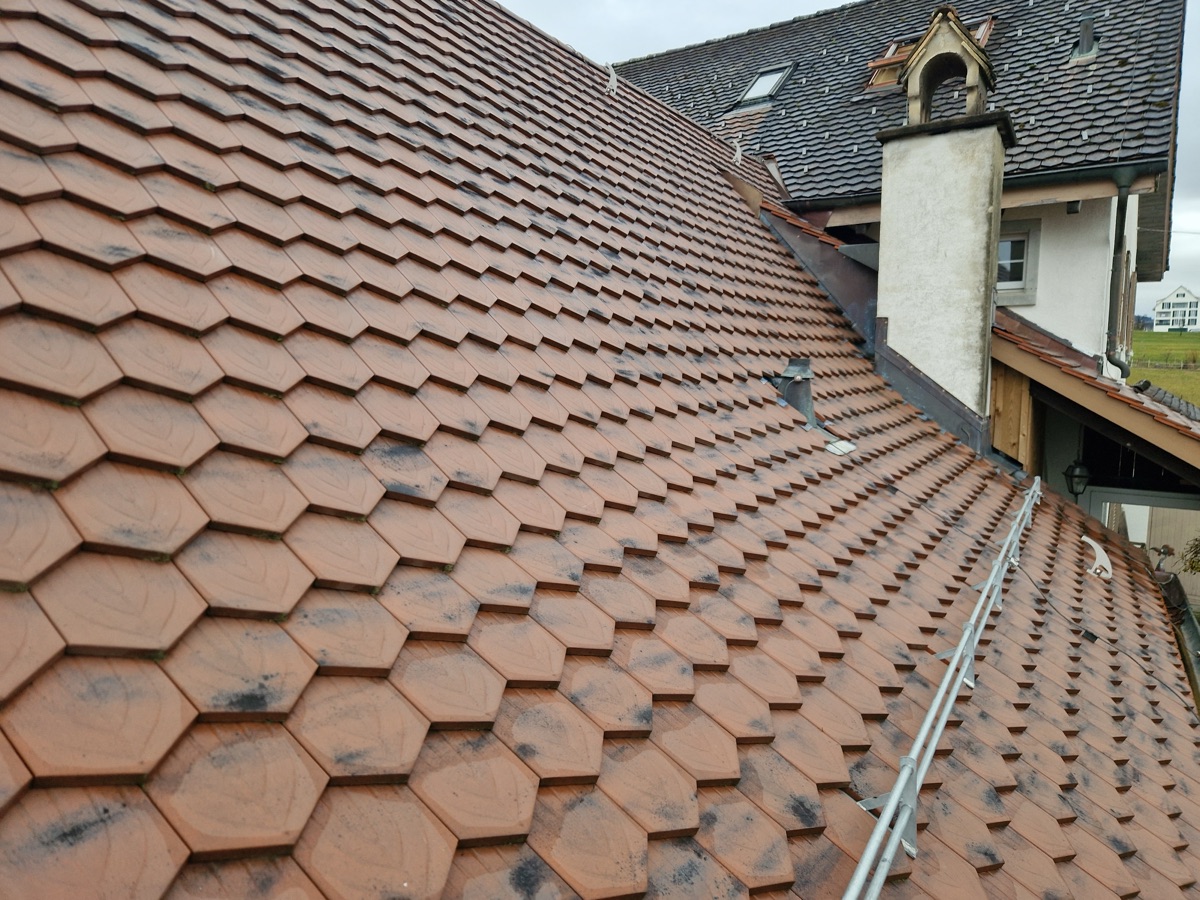 Steildach mit Biberschwanzziegeln